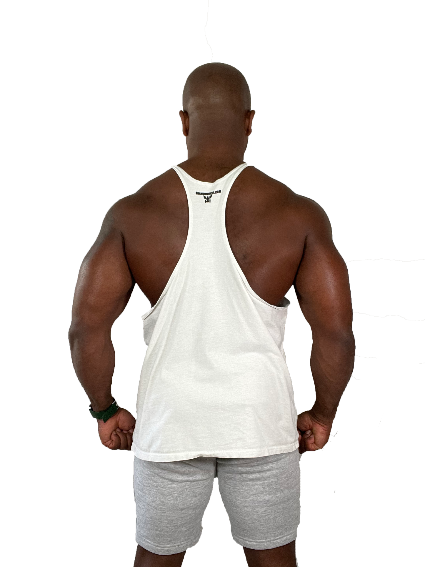 Stringer Tank - White with Black Logo